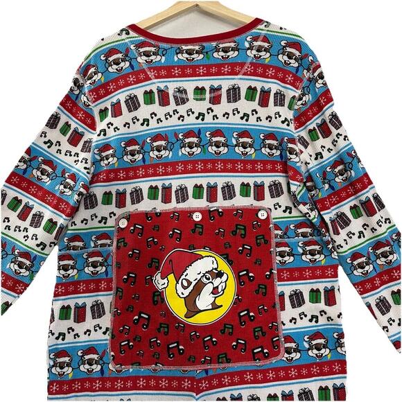 Buc-ees One Piece Christmas Thermal Pajamas Size 2X Long Johns Holiday - Picture 6 of 12